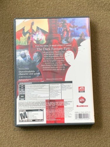 Dragon Age Origins PC DVD-ROM Videospiel Rated M BioWare EA - Bild 2 von 3