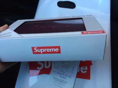 100% Authentic Supreme SIGG Large Metal Storage Box W/ Free Red
