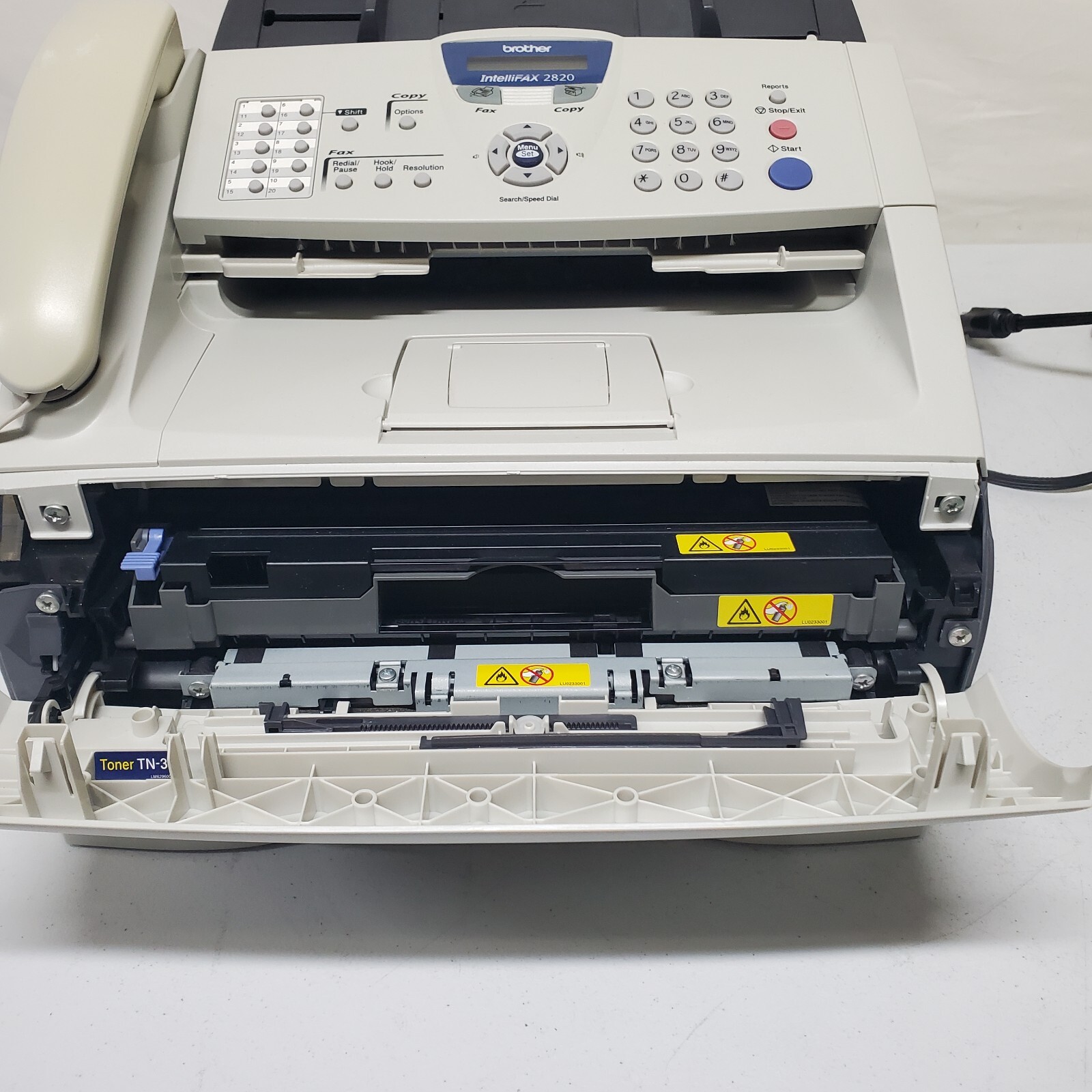 Brother IntelliFax 2820 Mono Laser Printer W/Toner LOW USE 1k Pages READ INFO