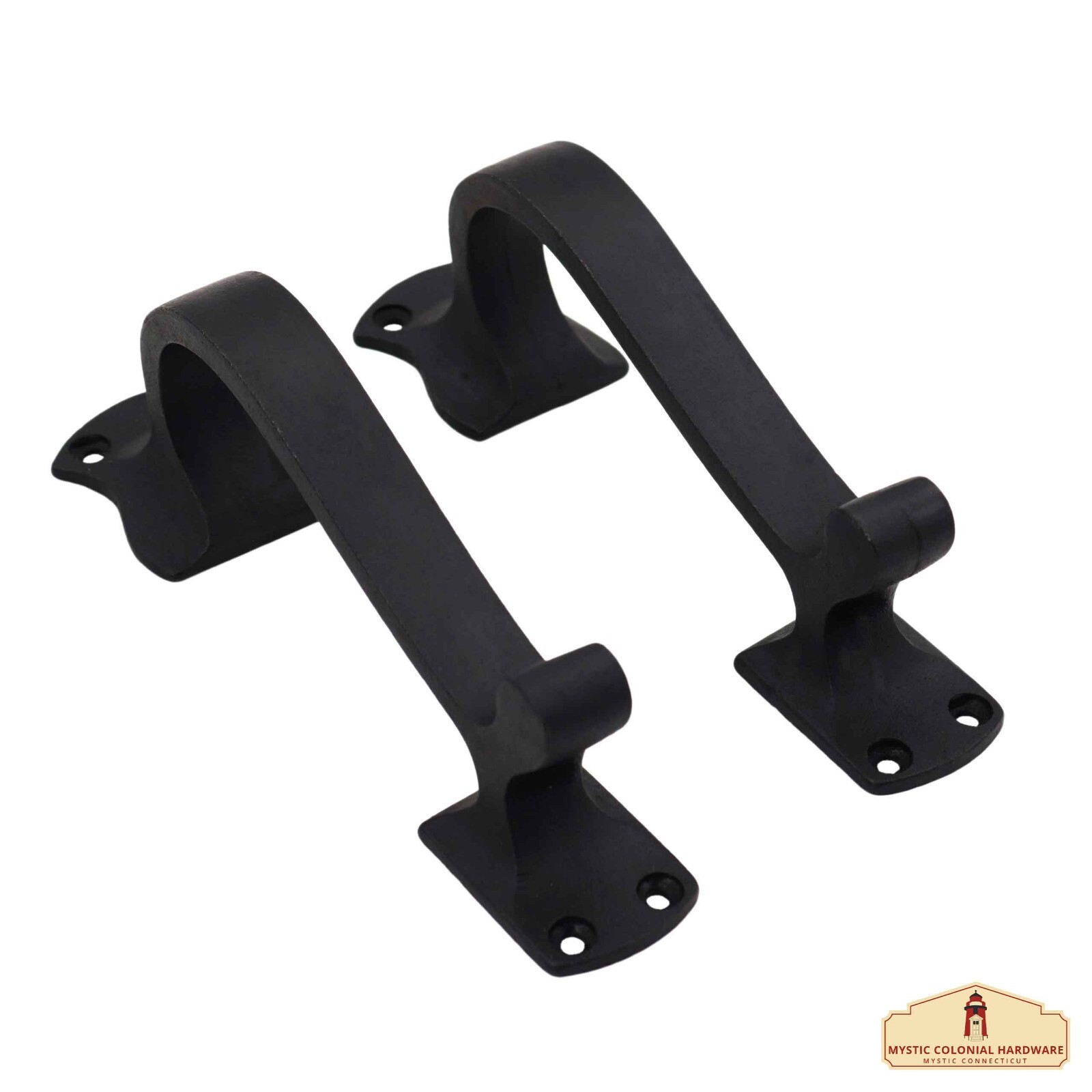 Curved Pull Handle True Solid Cast Iron Ideal For Gate Shed Door Window Set of 2