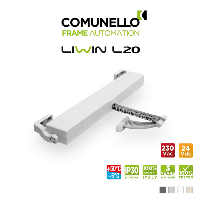 Liwin L20 Comunello - Actuator Electric A Chain for Window Grey 230V
