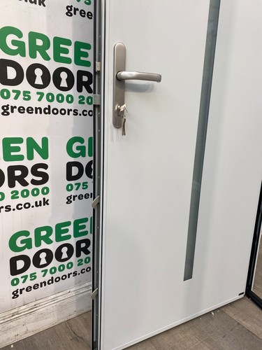 QUADRUPLE GLAZED FRONT DOOR ALUMINIUM GREY EXTERNAL METAL EXTERIOR NEW MODERN - Picture 15 of 24