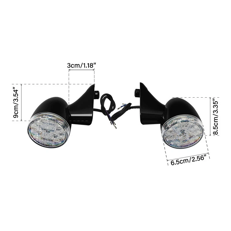 Luces de señal de giro delanteras ámbar para Harley Touring Road Glide FLTR FLTRX 2015-up Foto 3 de 4