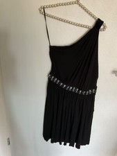 AU D&G DOLCE & GABBANA ONE SHOULDER DRESS BLACK BEADS DETAIL SIZE IT 42