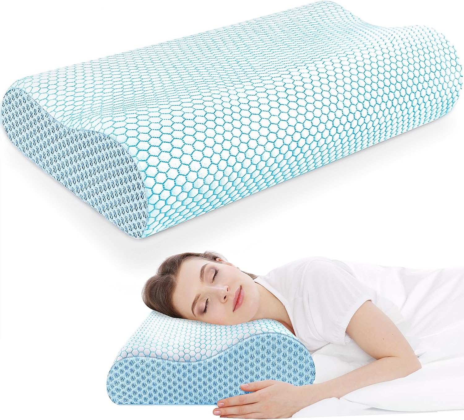 Almohadas Ortopedicas Para Cervical Alivio Dolor Cuello Foam Memory Dormir Bien