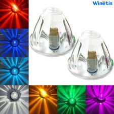 2 Watermelon LED Bulb Light Clear Glass Lens Lights Kit 1156 1 Wire Incandescent