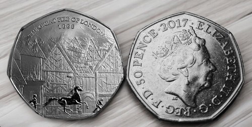 Moneda conmemorativa de plata EL GRAN INCENDIO DE LONDRES 1666. Colección/Coleccionable - Imagen 6 de 7