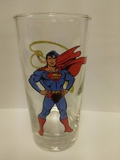 Vintage Rare Superman Wonder Woman Pepsi DC Comics Drinking Glass