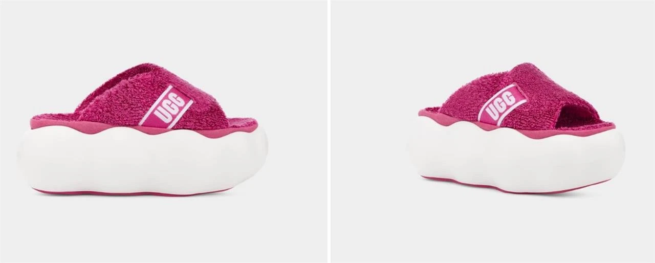 Sandali UGG Magenta Sugarcloud Platform Slide Terry Loop Slip on Wm's 9