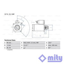 Fits Trafic Megane Scenic Laguna Vivaro Vitara Primastar Starter Motor Mity #1