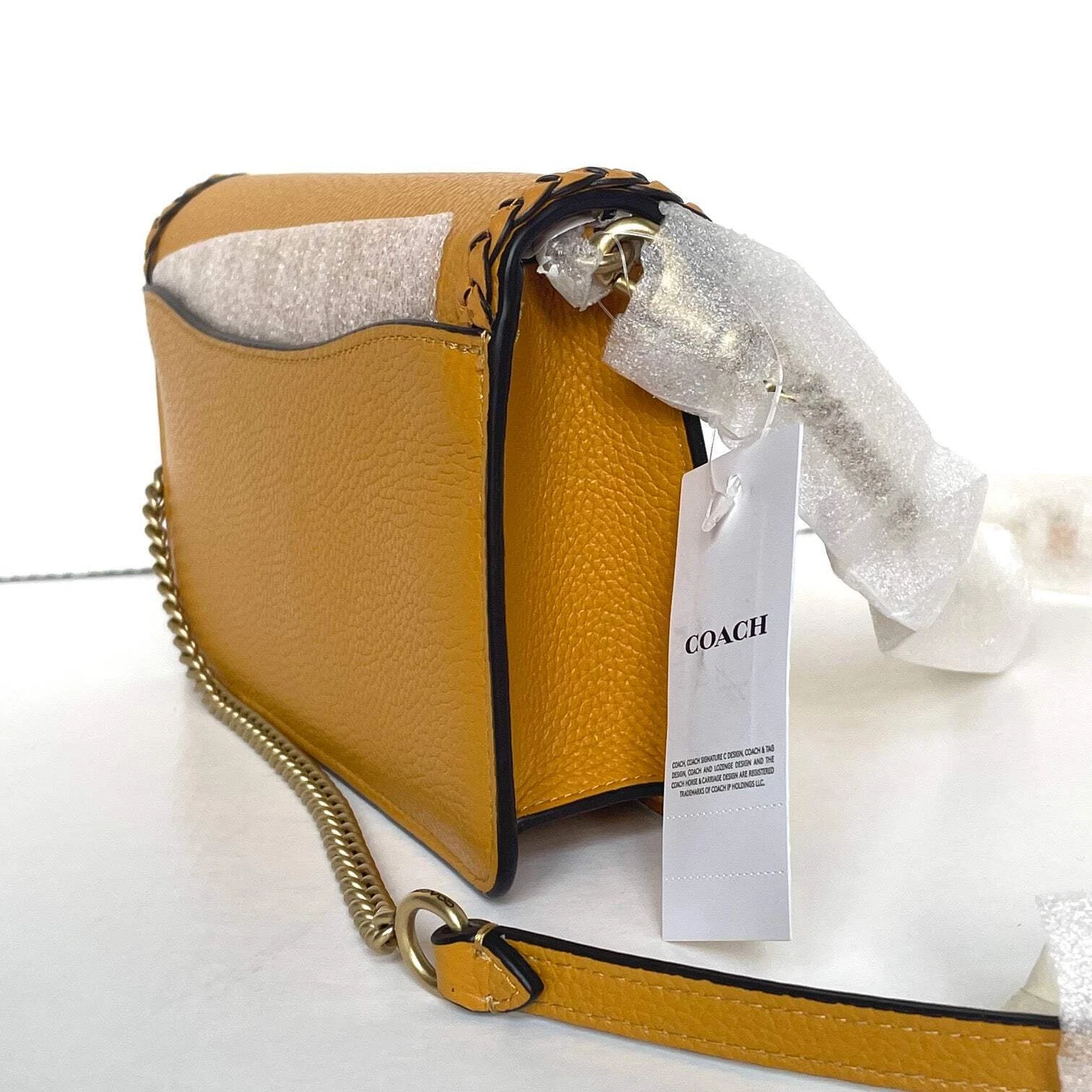 WANDLER Coach Tabby Catena Clutch Treccia Buttercup Pelle CJ863 Tracolla ORGPKG