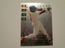 1996 Topps Stadium Club Bash and Burn Sammy Sosa Card