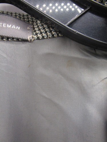 Hickey Freeman Blazer Men 44 Gray Sport Coat Silk Wool Cashmere Houndstooth * - Picture 15 of 16