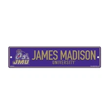 James Madison Dukes Sign 4" x 17" Plastic Street Sign