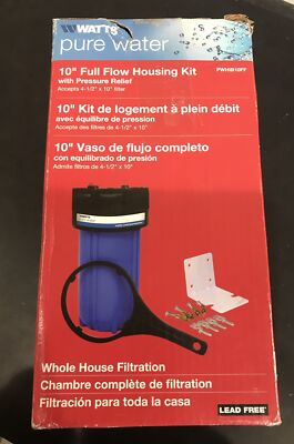 WATTS Whole House Filter Kit 10  W/ Pressure Relief Pure Water PWHIB10FF G7