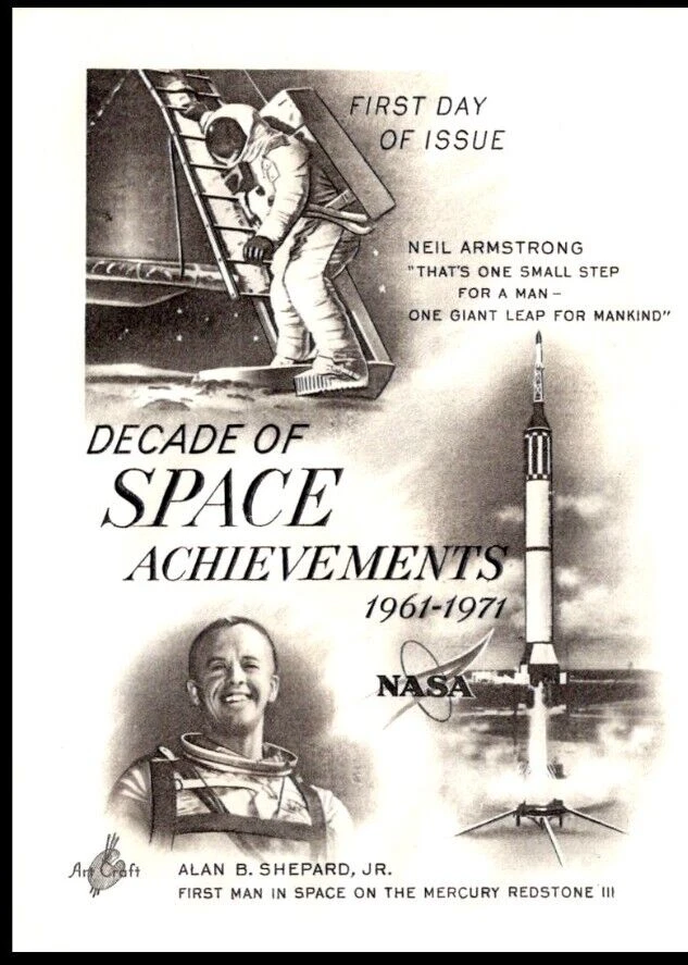 1434/35 Space Achievements FDC, ArtCraft Cachet, Great Color, Unaddressed, OF - Image 2 of 3
