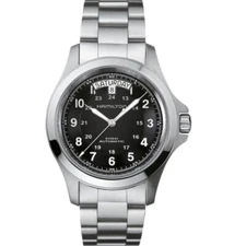 Hamilton Khaki Field King 40mm Black Dial Steel Men's Watch H64455133