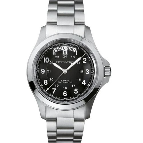 Hamilton Khaki Field King 40mm Black Dial Steel Men's Watch H64455133