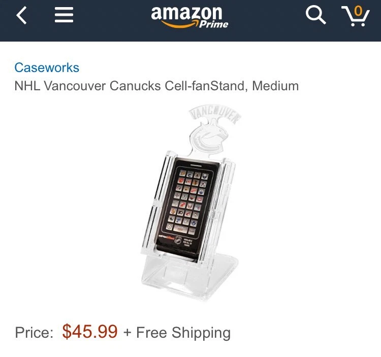 *NUEVO SOPORTE VENTILADOR NHL Vancouver Canucks para teléfonos celulares iPods tamaño mediano Foto 3 de 3