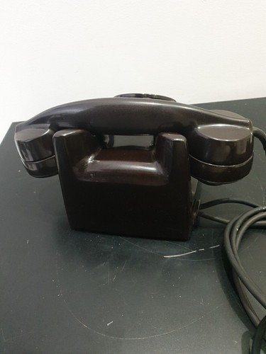 Telefono In Bachelite MARRONE Fatme Roma Made In Italy Vintage RARO! - Foto 4 di 19