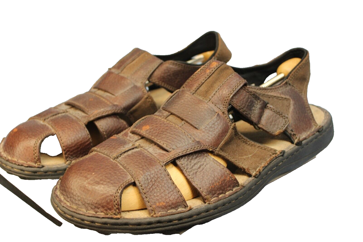 Earth Spirit Mens Sandals Size 13 Hook Loop Leather Cushion  display picture 2