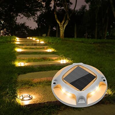 VOLISUN Solar Driveway Lights Dock Marine Lights 8Pack2 Colors in 1Outdoor LE