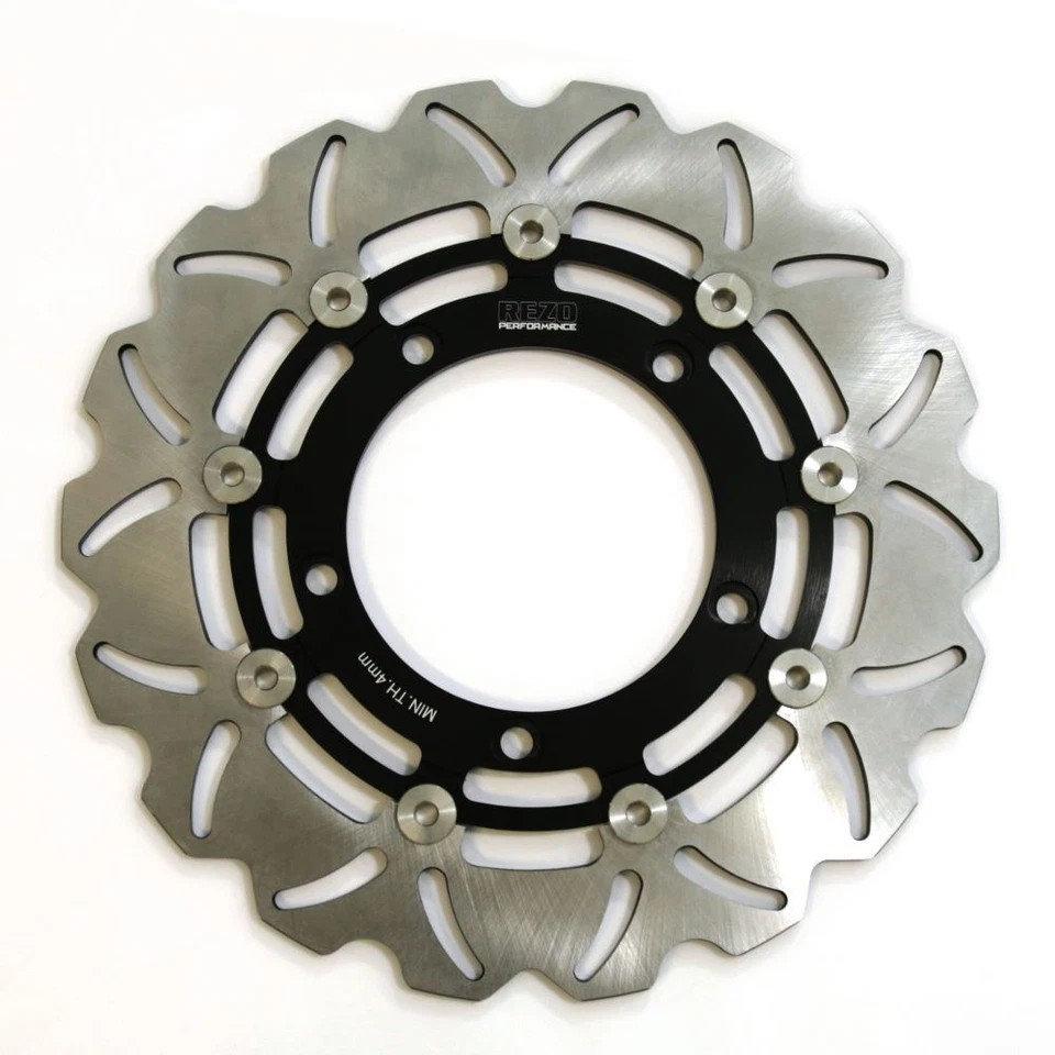 Par de discos de rotor de freno delantero ondulado Rezo para Suzuki DL 650 V-Strom 17- Foto 3 de 4