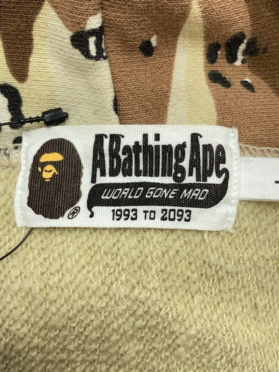 A BATHING APE (BAPE) A BATHING APE 001Pph301005X Felpa con cappuccio taglia L cotone beige stampa uomo #DL 17B