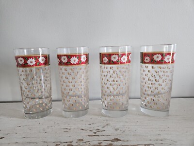 Set Of 4 Kobe CHARLTON HALL 15 OZ Cooler Tumbler Glasses Classic Christmas Holly