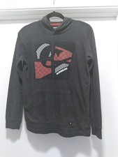 Quiksilver Boys Shirt Large 14/16, long sleeve w/hood. Gray w/logo, pocket