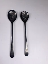 Sheffield Silverplate Serving Spoon and Fork Salad Set