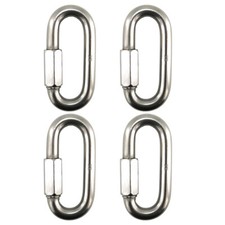 4PCS 5/16'' M8 Carabiner Clip Link Chain Quick Link Connector for Gym Camp