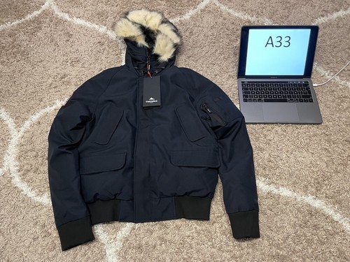 Parka Doudoune Helvetica Homme - Taille S - Bleu Marine Et Noir - Neuf Avec Étiquettes