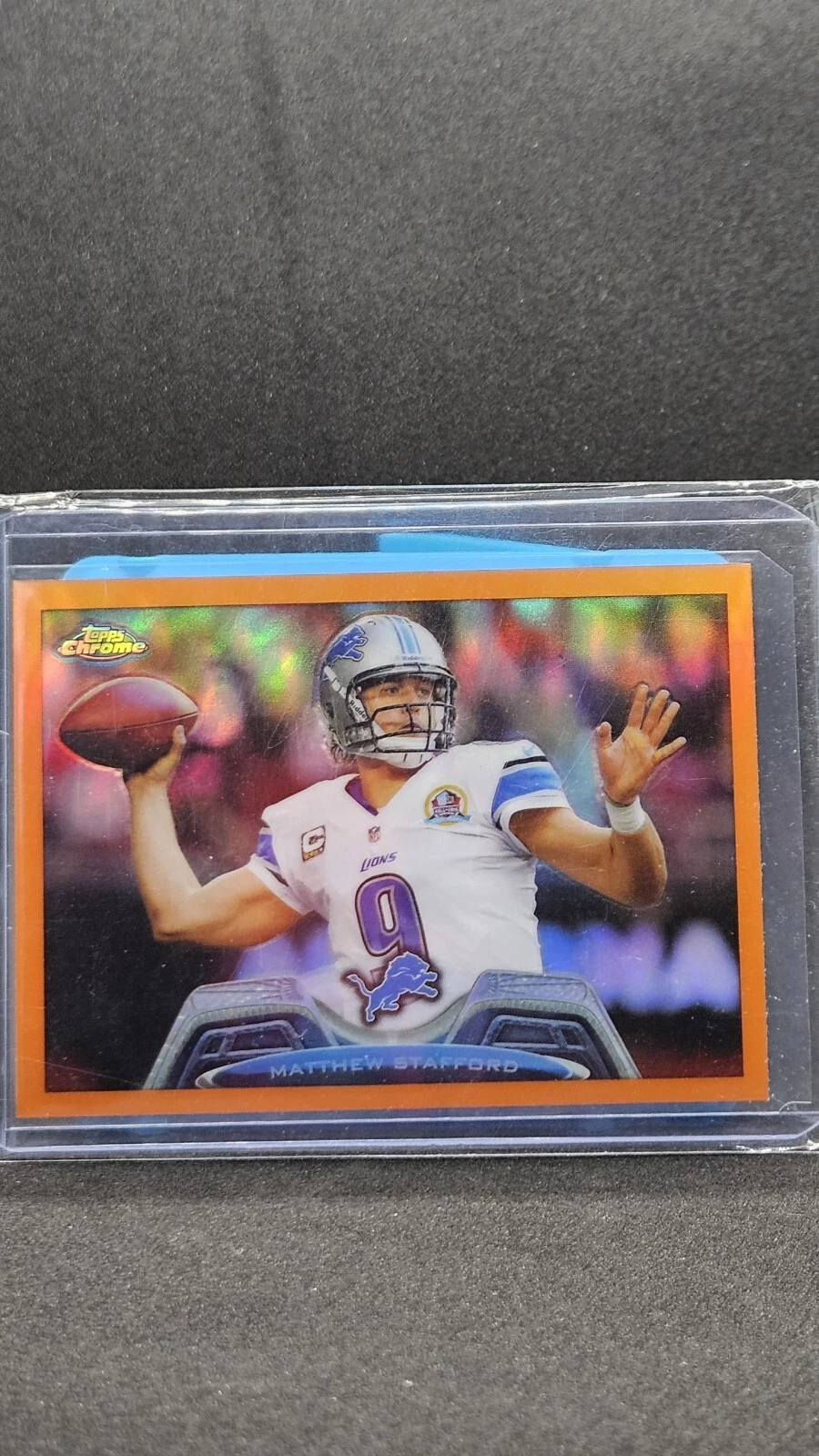 2013 Topps Chrome Football Orange Refractor #140 Matthew Stafford Lions