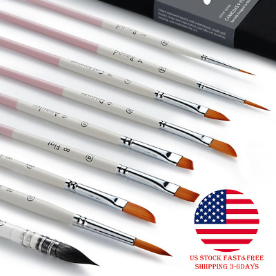 ARTIFY 9PCS Watercolor Paint Brushes, 9 Pcs Different Sizes Detail Paint Brush