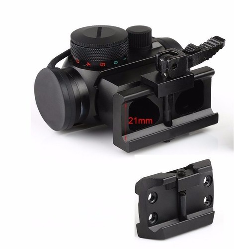 Tactical Mini 1X22 Reflex Red Green Dot Scope Sight with QD Quick Rise Mount - Picture 5 of 6