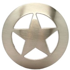 Brushed Nickel Smooth Star Screw Back Concho 1" 7535-05 by Stecksstore