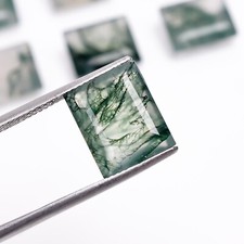 Moss Agate Rectangle Shape Natural Calibrated Loose Gemstone for Jewelry Making