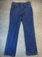 Vintage Wrangler Cowboy Cut Jeans Mens 32x33 Blue Denim Straight Leg Made In USA