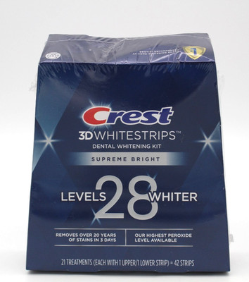 CREST 3D White Supreme Bright Whitestrips Teeth Whitening - EXP 10/2026