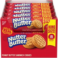 NUTTER BUTTER Peanut Butter Sandwich Cookies, King Size, 10-3.5 oz 35