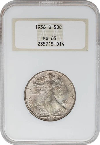 1936-S Walking Liberty Half Dollar — photo from the most recent tracked eBay sale