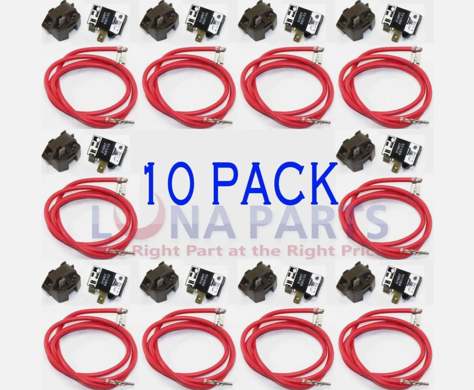Paquete de 10 relés y sobrecarga de refrigerador para Whirlpool Kenmore - 4387535 Foto 3 de 4