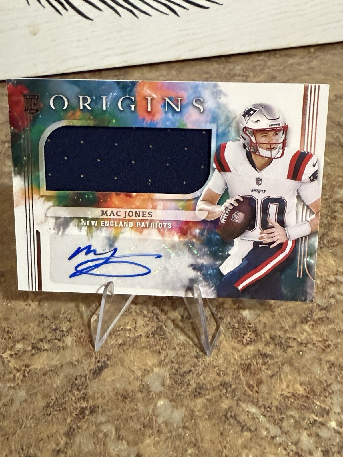 2021 Panini Origins - Rookie Jumbo Jersey Autographs Mac Jones #155 (AU, MEM, RC