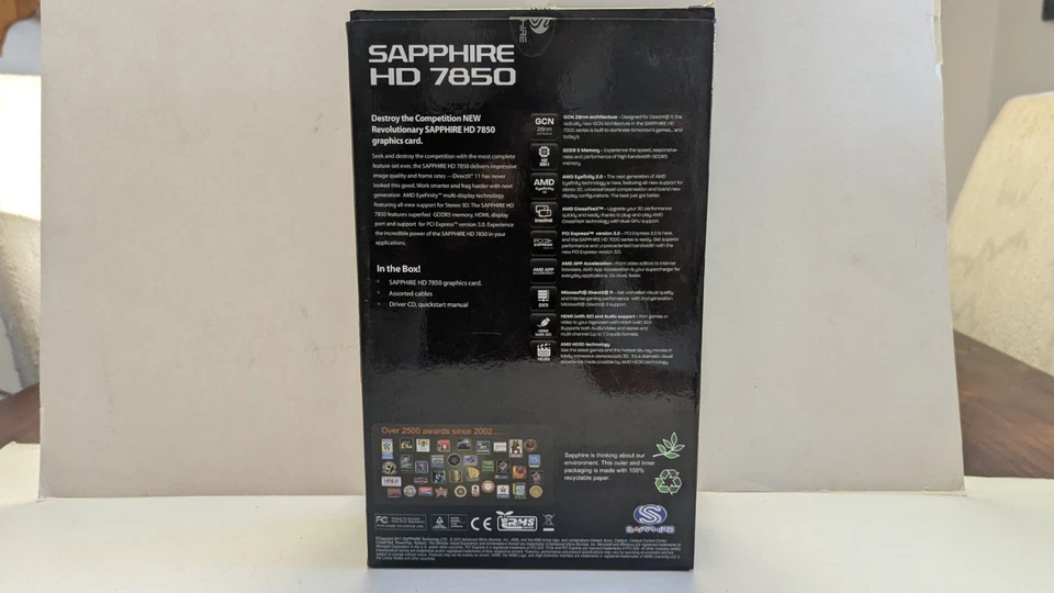 Sapphire Dual-X AMD Radeon HD 7850 2GB GDDR5 Graphics Card GPU #411 - Image 4 of 4