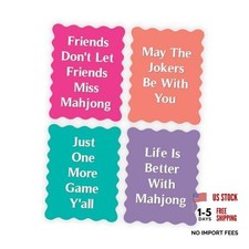 4 Pcs Mahjong Shuffler Cards for Funny Mahjong Accessories Gifts for Mahj