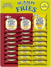 Smiths Scampi Flavoured Fries Bacon & Lemon Pub Card Pack of 24 x 24g