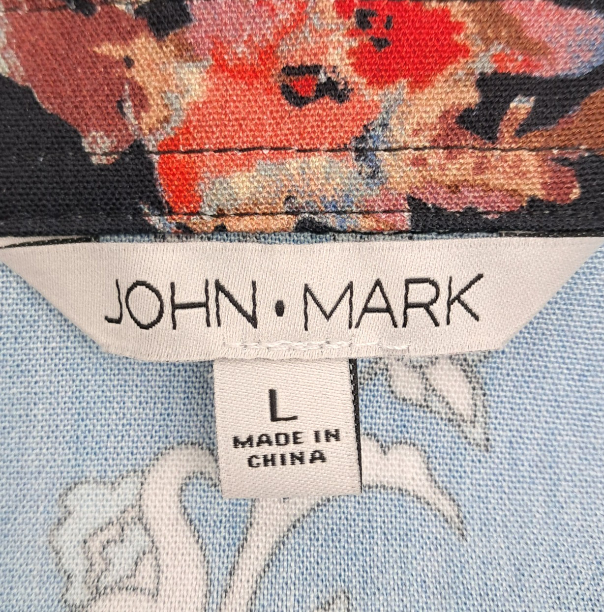 John Mark Patchwork Button Top Size L Artsy Cotta… - image 12