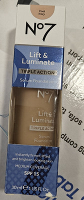 No7 Lift & Luminate Foundation - Cool Ivory - 30ml - Lift & Firm