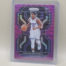 2021-22 Prizm Davion Mitchell RC Purple Wave Rookie #312 HEAT